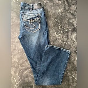 Silver Suki Fluid Denim Midrise Boot Cut 31/31